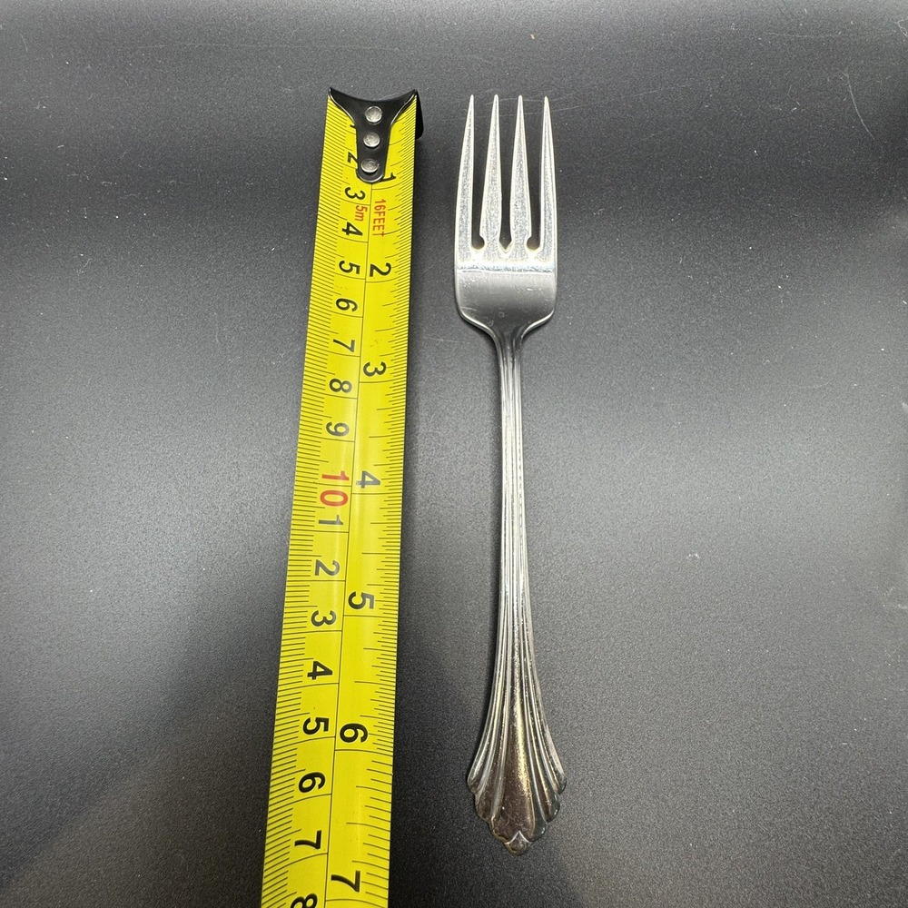 Set Of 10 Oneida USA BANCROFT Stainless Glossy Salad Forks 6 3/4" - Picture 5 of 5